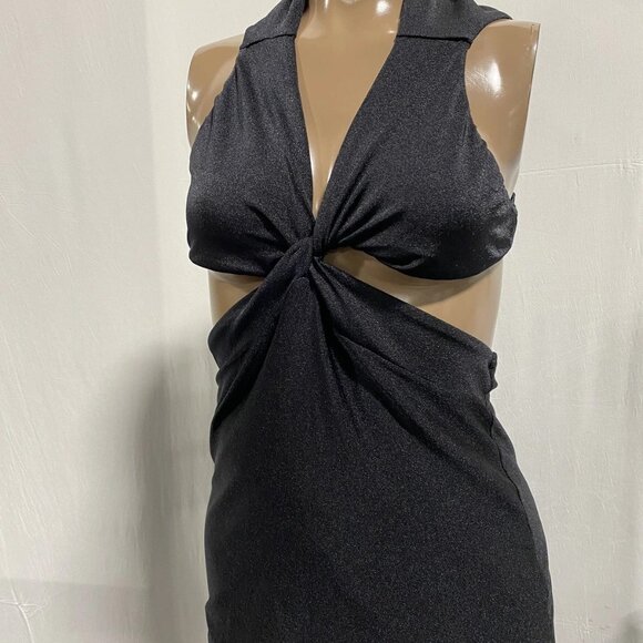 Adriana Degreas Women’s Cut-Out Solid Short Dress Black Size S - Picture 13 of 14